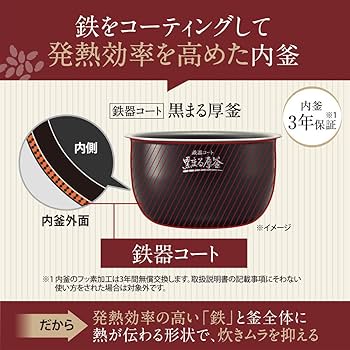 Amazon | 象印マホービン 炊飯器 4合炊き スレートブラック NW-MB07-BZ