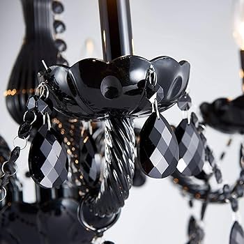 Amazon.co.jp : 欧風キャンドルクリスタルシャンデリア ブラック