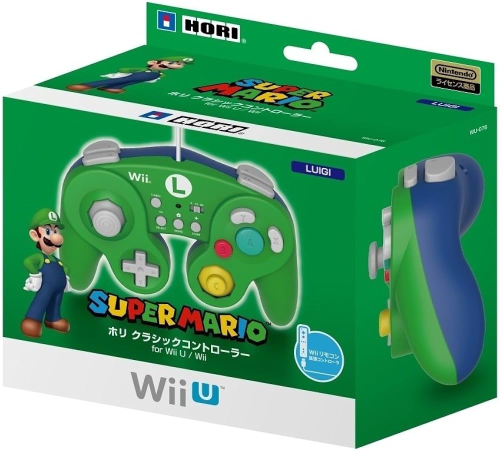 Amazon.co.jp: Hori Classic Controller for Wii U Luigi : Video Games
