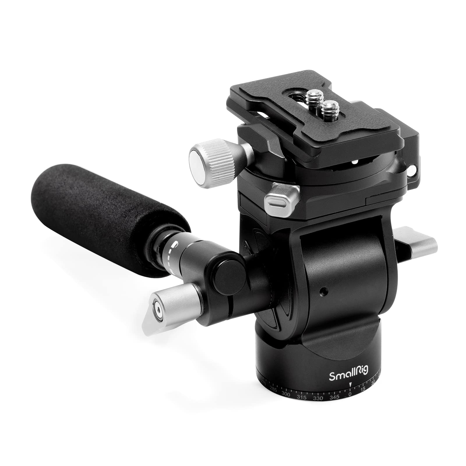 Amazon | SmallRig ビデオ雲台 伸縮式ハンドルと切り替え可能 QR