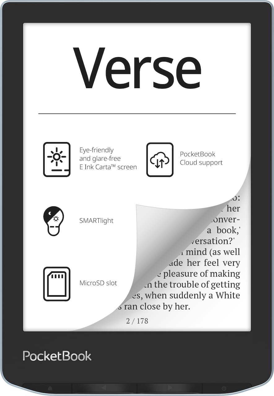 Amazon.com: PocketBook Verse E-Readers | Eye-Friendly 6'' E-Ink