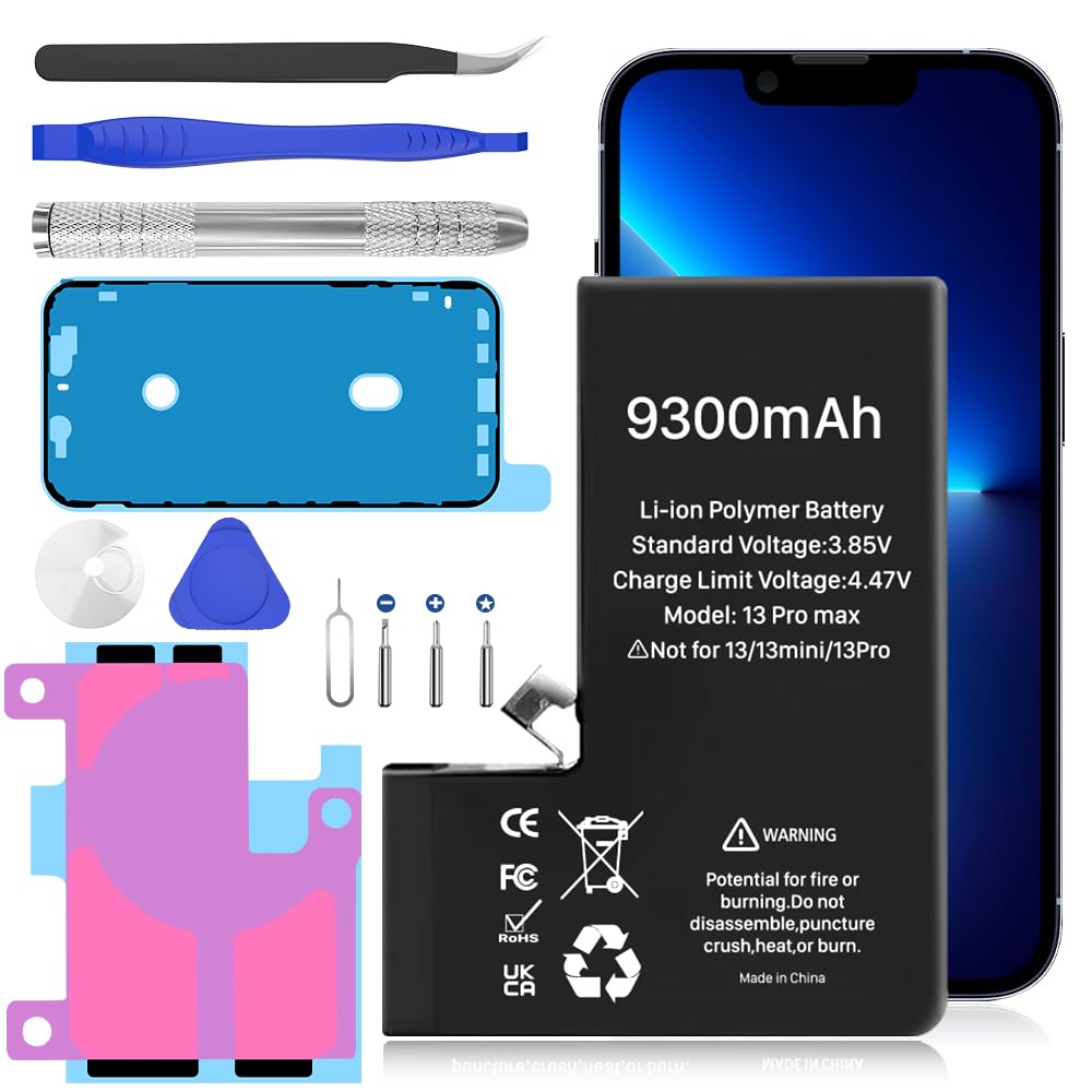 Amazon.com: BOANV 9300mAh Replacement Battery for iPhone 13 Pro