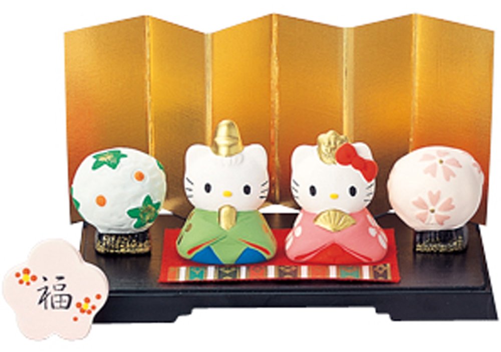 Amazon.co.jp: 瀬戸焼 ハローキティ ミニ雛飾り セット 06-K306 : おもちゃ