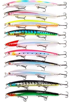 Amazon | Nuguri ルアーセット ミノー 13.5cm 15g 10色セット シーバス