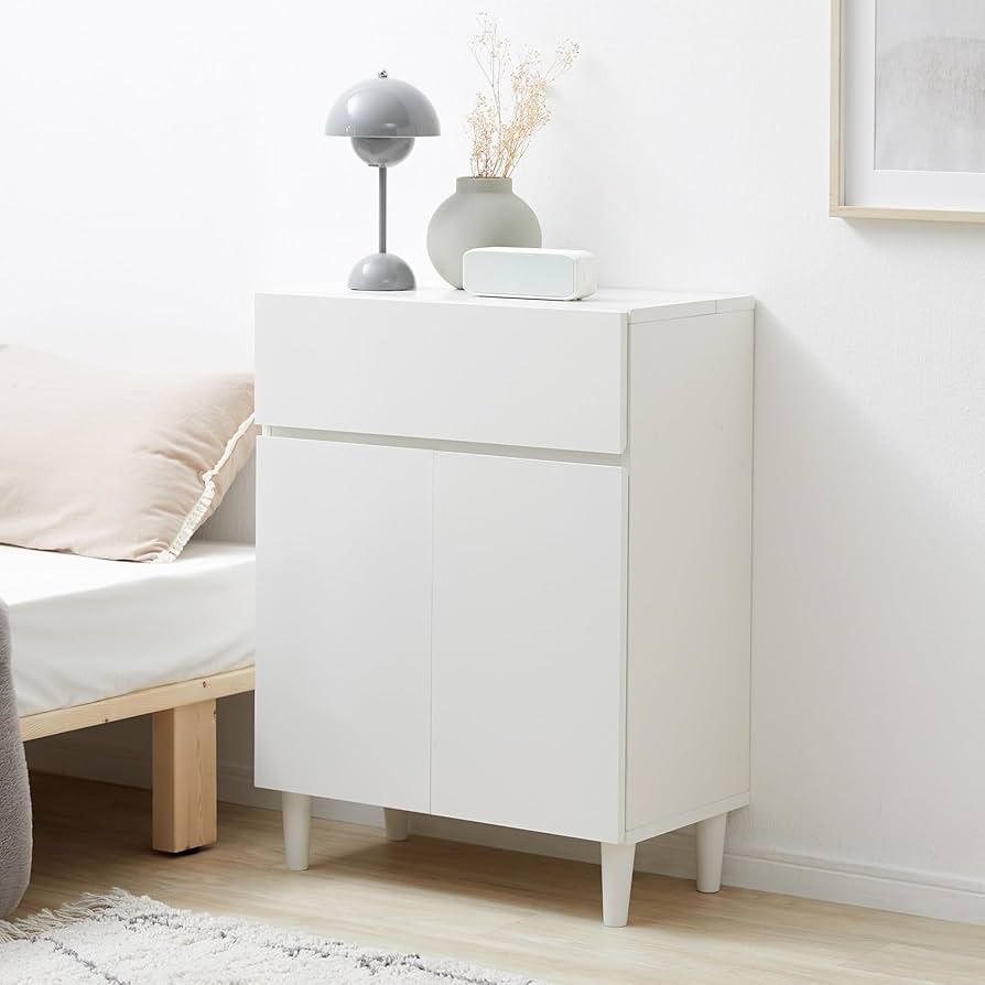 Amazon.co.jp: LOWYA ロウヤ サイドボード キャビネット ルーター収納