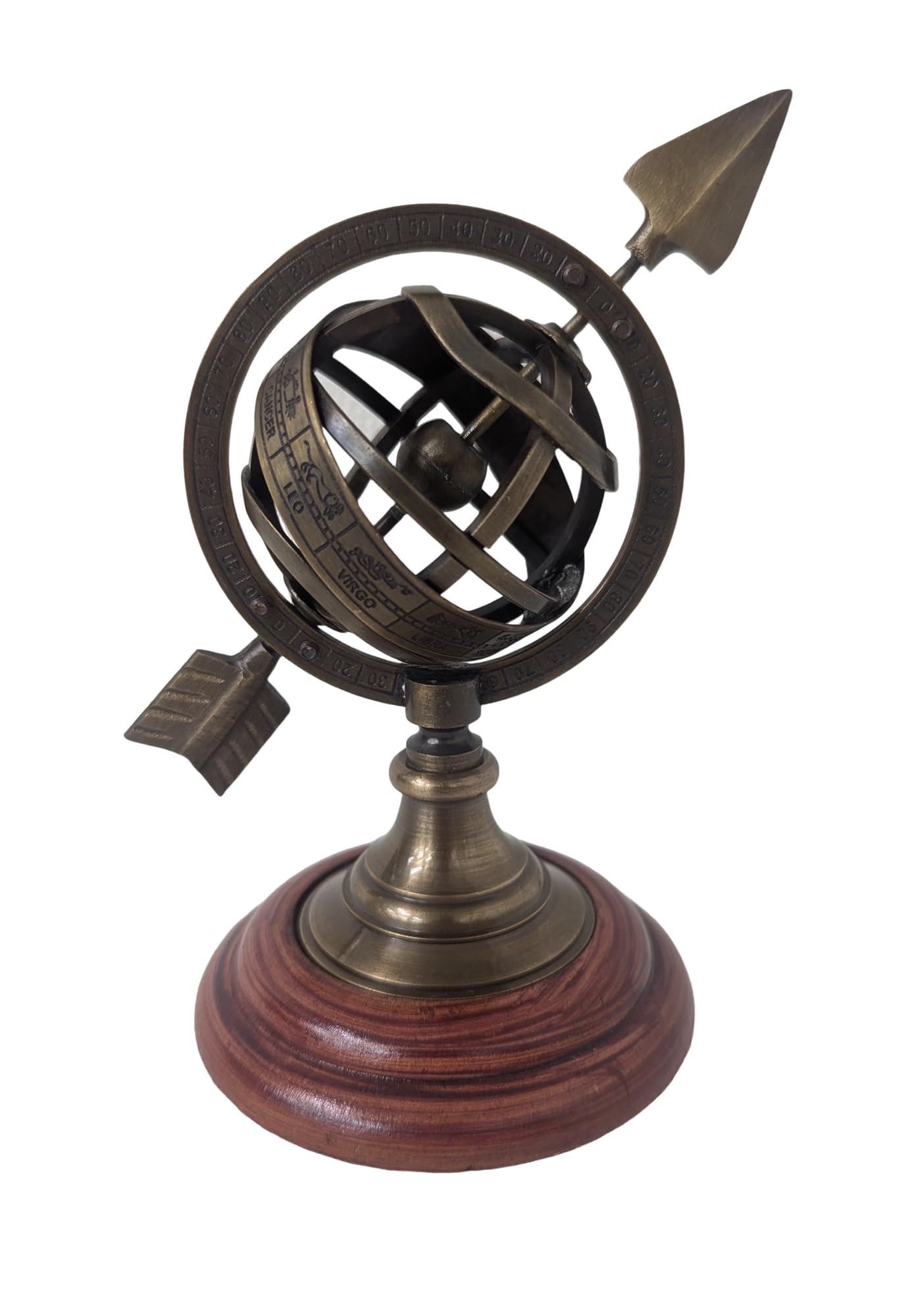 Amazon.co.jp: 真鍮製 アンティーク アーミラリ天球儀 渾天儀 アーミ