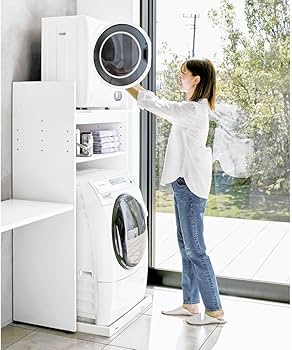 Amazon｜ディノス 洗濯用品 物干し 洗濯機ラック ランドリーラック