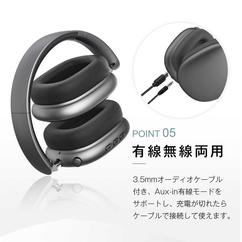 Amazon.co.jp: SLuB ワイヤレスヘッドホン ヘッドセット Bluetooth5.4