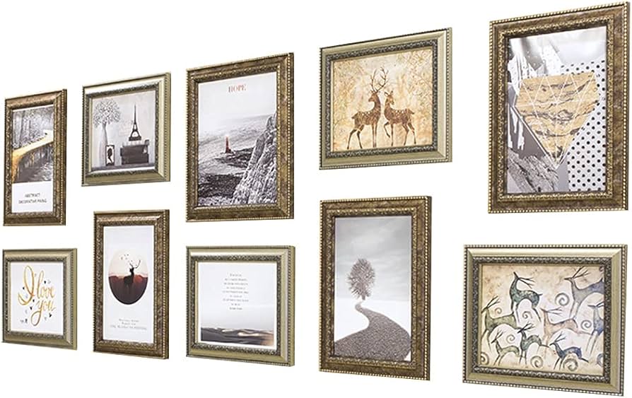 Amazon.co.jp: フォトフレームセットヴィンテージ額縁アンティーク