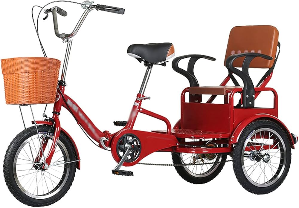 Amazon | 電動自転車 2人乗り大人用三輪車 調節可能 3輪クルーザー