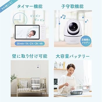 Amazon.co.jp: BabyGoo ベビーモニター 見守りカメラ wifi不要 5インチ