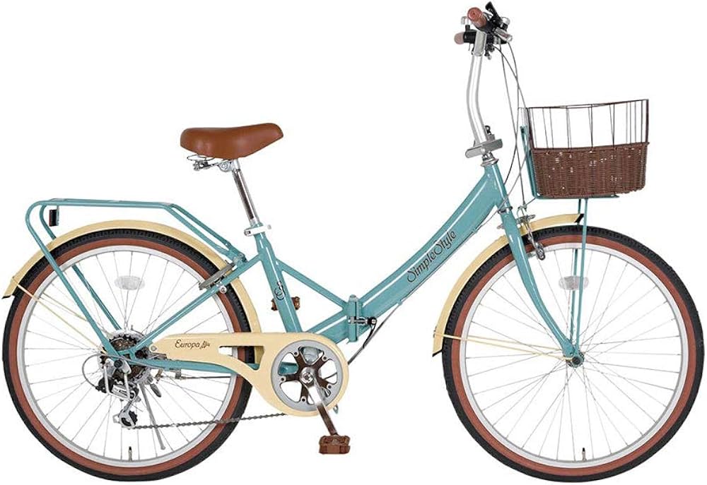 Amazon | 低床フレーム 24型折畳自転車 シンプルスタイル