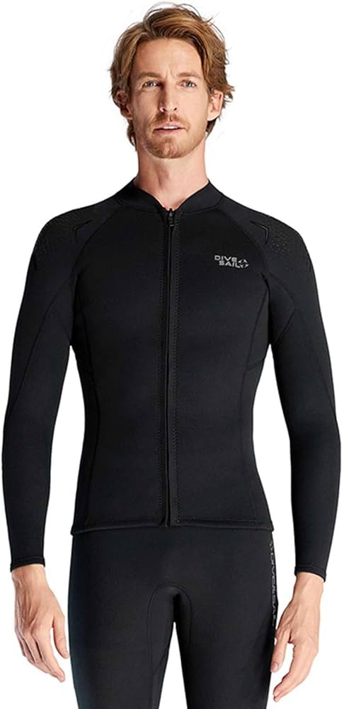 Heavyoff Erkekler için Wetsuit Üst, 1,5 mm Neopren Dalış Elbisesi