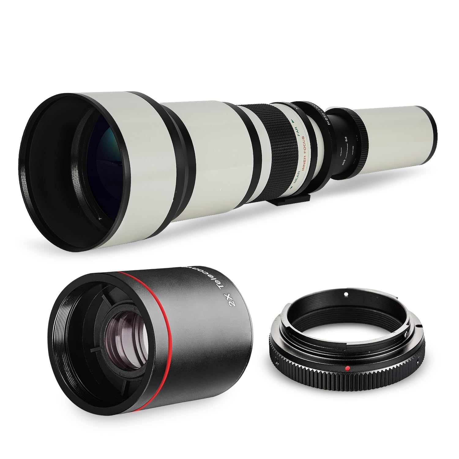 Amazon.com : High-Power 650-2600mm f/8 Manual Telephoto Lens for