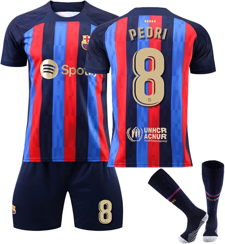 Amazon.co.jp: サッカーユニフォーム ペドリ ユニフォーム 背番号8