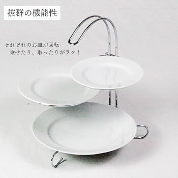 Amazon｜燕三条 アフタヌーンティー ケーキ スタンド 可愛い 3段 皿