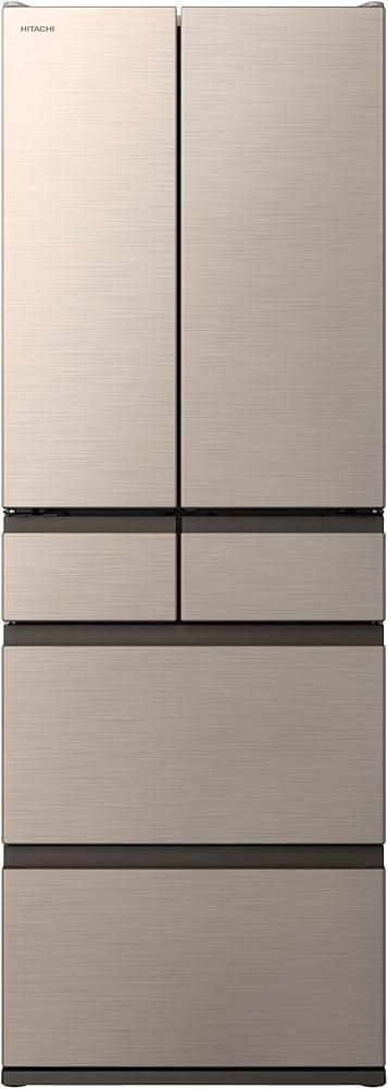 Amazon.co.jp: 日立 冷蔵庫 幅65cm 475L シャンパン R-H48R N 6ドア