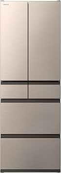 Amazon.co.jp: 日立 冷蔵庫 幅65cm 475L シャンパン R-H48R N 6ドア