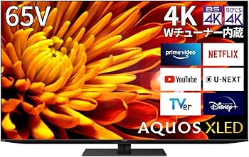 Amazon | シャープ 65V型 4K テレビ AQUOS XLED 4T-C65EP1 mini LED
