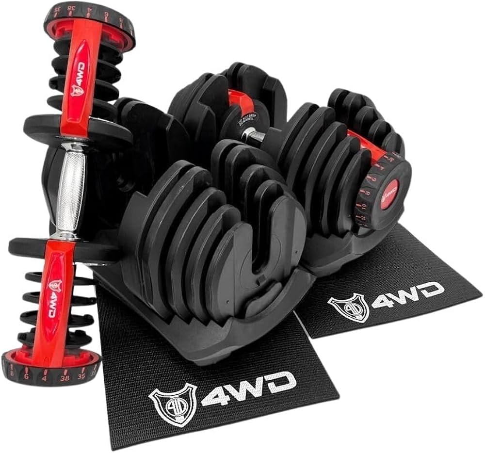 Amazon | 4WD 可変式ダンベル 2個セット 20kg | 40kg ダンベル 可変式