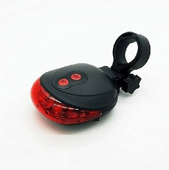 Amazon.com : 5 LED + 2 Laser Bike Bicycle Light Rear Tail Flashing
