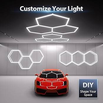 Litezone Hexagon Garage Lights 105W 12600LM, 6500K Ultra-Bright