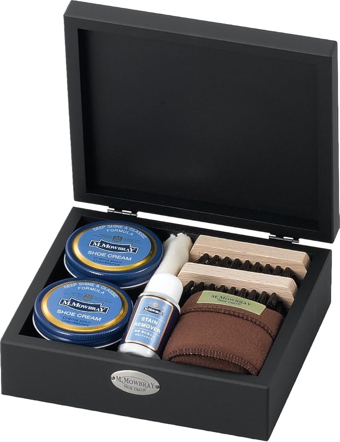 Amazon | [エム・モゥブレィ] シューケア 靴磨き キット 木箱入り
