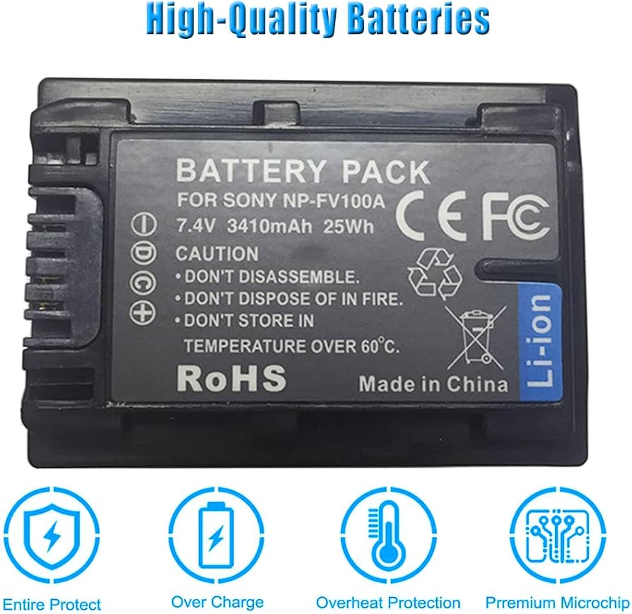 Amazon.com: LIXIEKE NP-FV100A Replacement Battery Compatible with