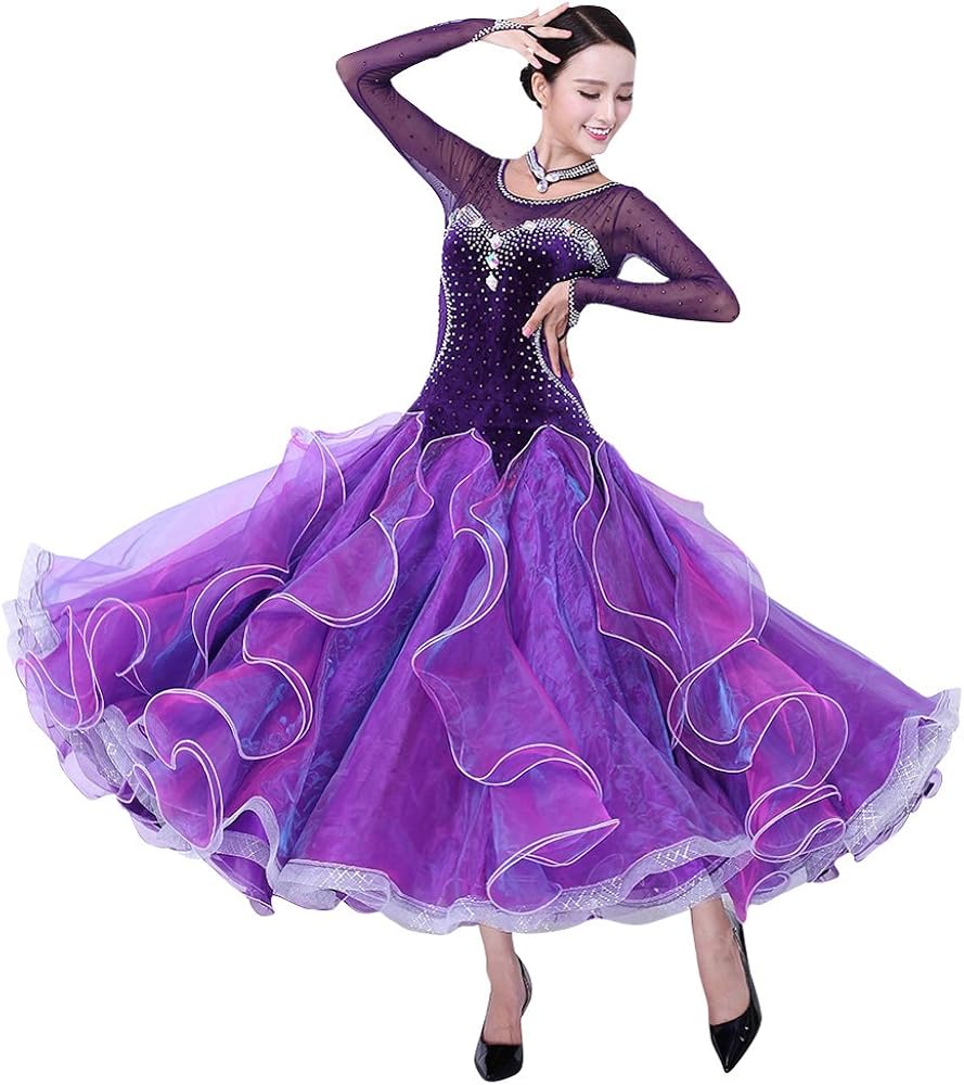 Amazon.co.jp: [LNIGHT] 豪華な社交ダンス衣装 モダンダンス ワルツ