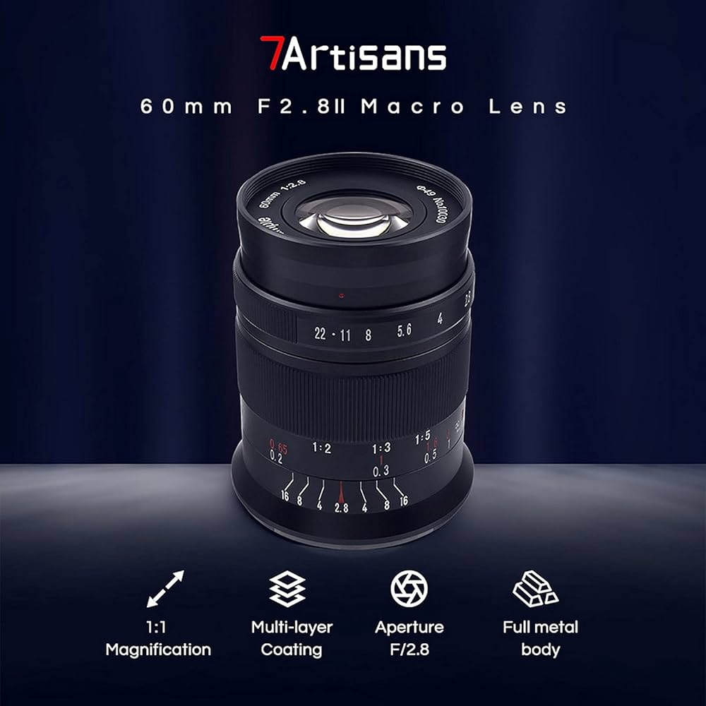 Amazon.co.jp: 7artisans 60mm F2.8 II V2.0 APS-C フォーマットマクロ