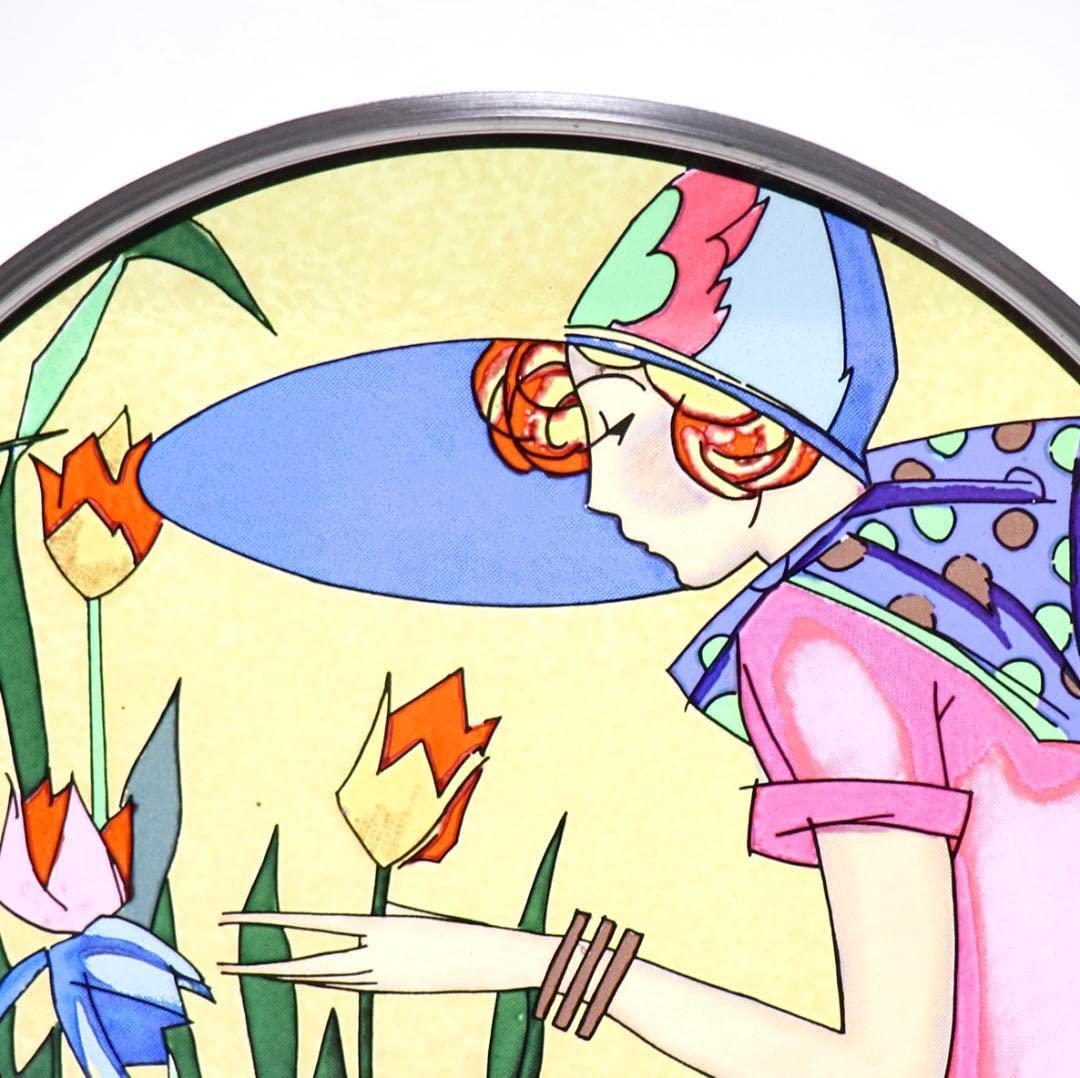 Amazon.co.jp: チューリップと女性 ヴィンテージ ステンドグラス