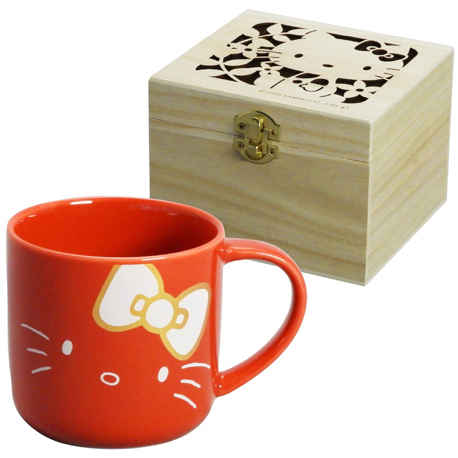 Amazon｜サンリオ (SANRIO) ハローキティ マグカップ 木製ギフト箱入