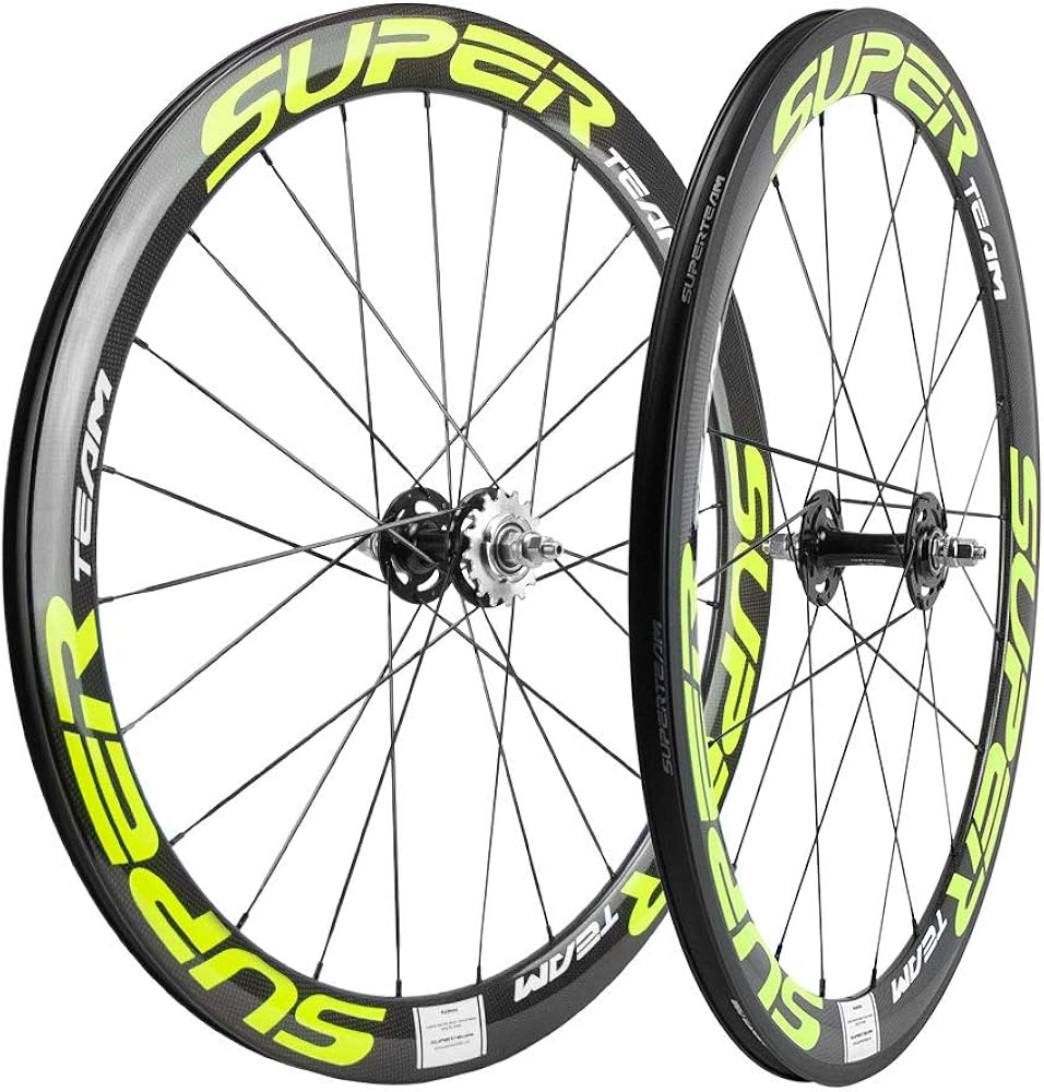 Amazon | Superteam 50/23mm カーボンホイールセット 固定ギア バイク