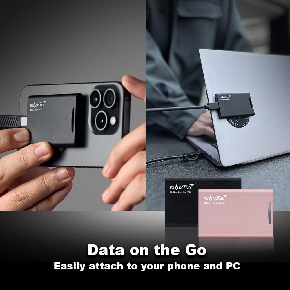 Amazon.com: Exascend Element Portable SSD 4TB / 2TB / 1TB, 20Gbps