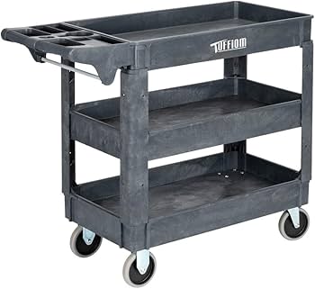 Amazon.com: TUFFIOM Plastic Service Utility Cart with Wheels