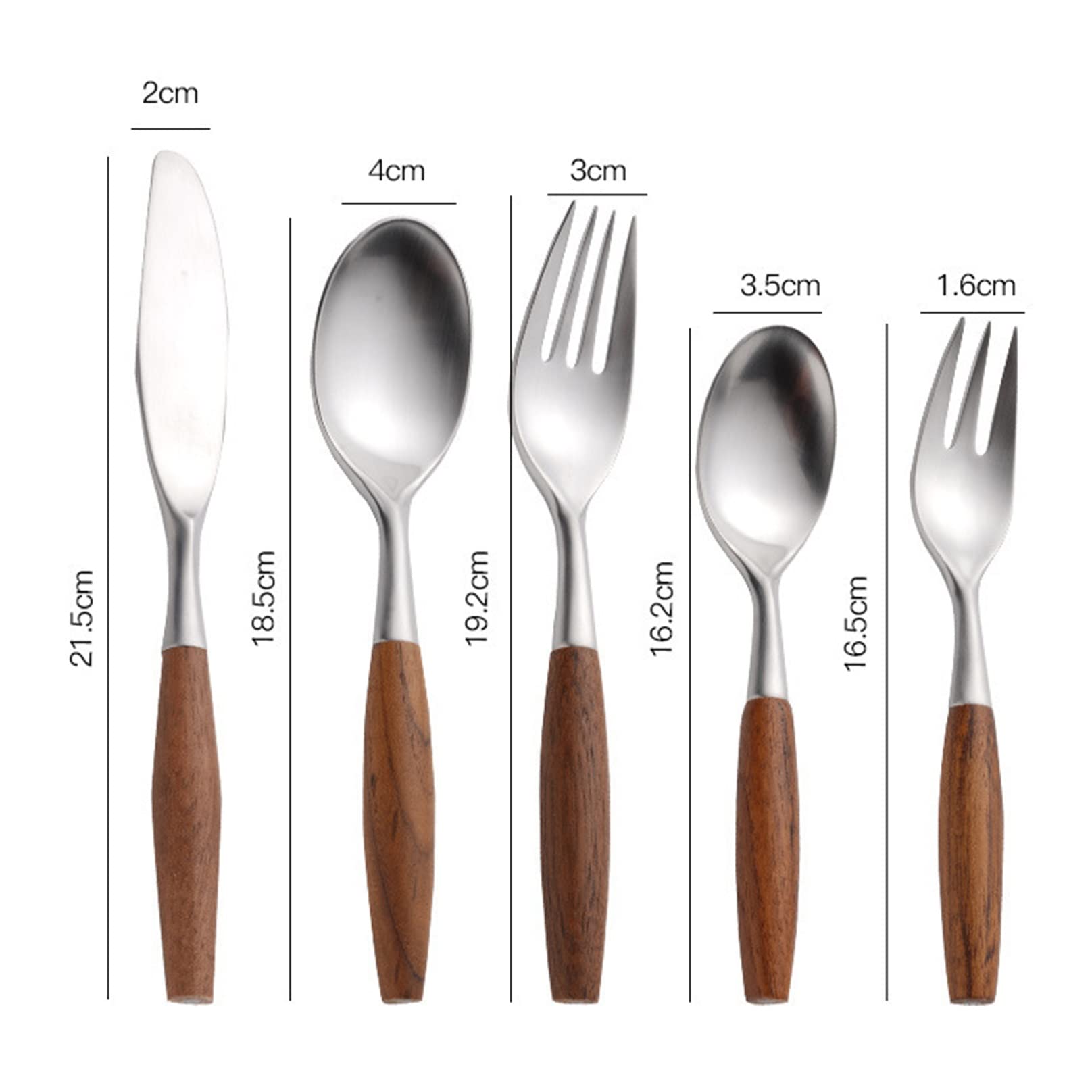 Amazon | ローズウッド ハンドル スプーン フォーク ナイフ 銀器セット