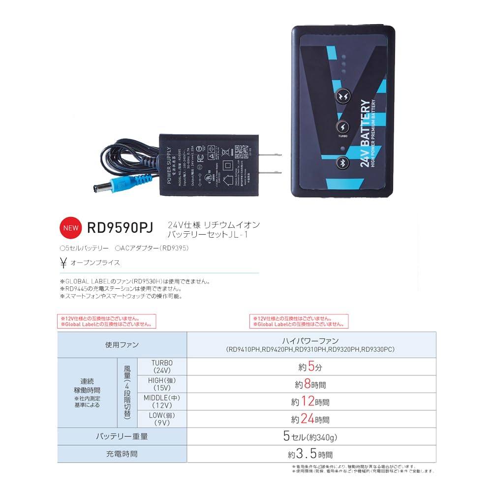 Amazon.co.jp: (サンエス) 空調風神服 24V仕様リチウムイオン