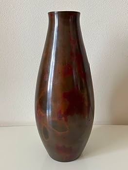 Amazon.co.jp: 蝋型斑紫銅 花瓶 花器 三代晴雲 原惣右衛門 : ホビー