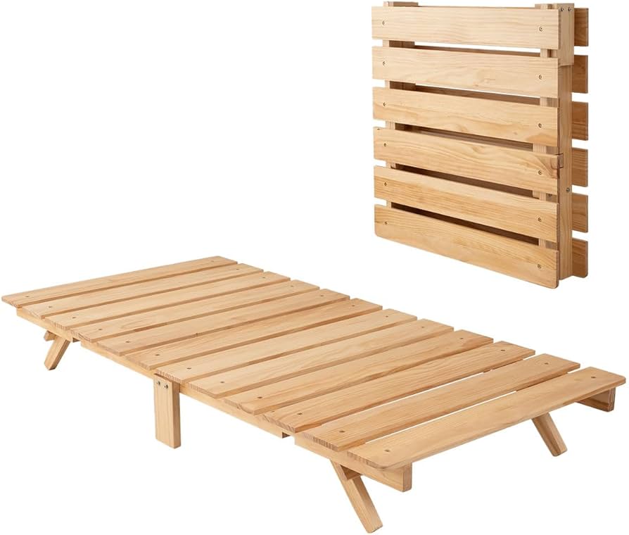 Amazon.com: EMOOR Foldable Wood Slatted Floor Bed Frame OSMOS Twin
