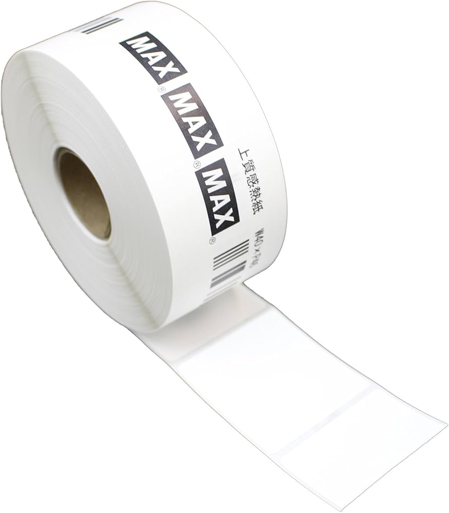 Amazon.co.jp: マックス ラベル 上質感熱紙 ラベルプリンタ用 50巻入