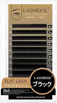 Amazon | lashidol マツエク斬新なLカール フラットラッシュ ブラック