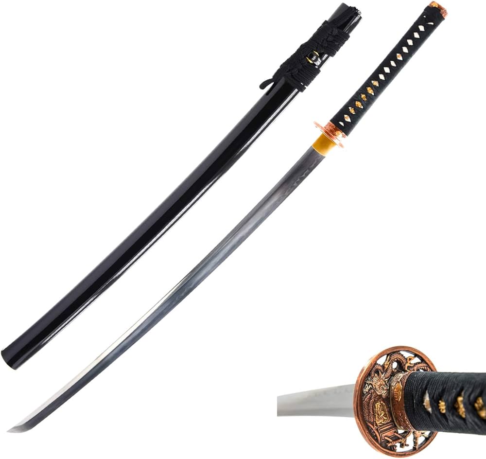 Amazon.com : HMS Japanese Samurai Katana Sword, Brass Bamboo Tsuba