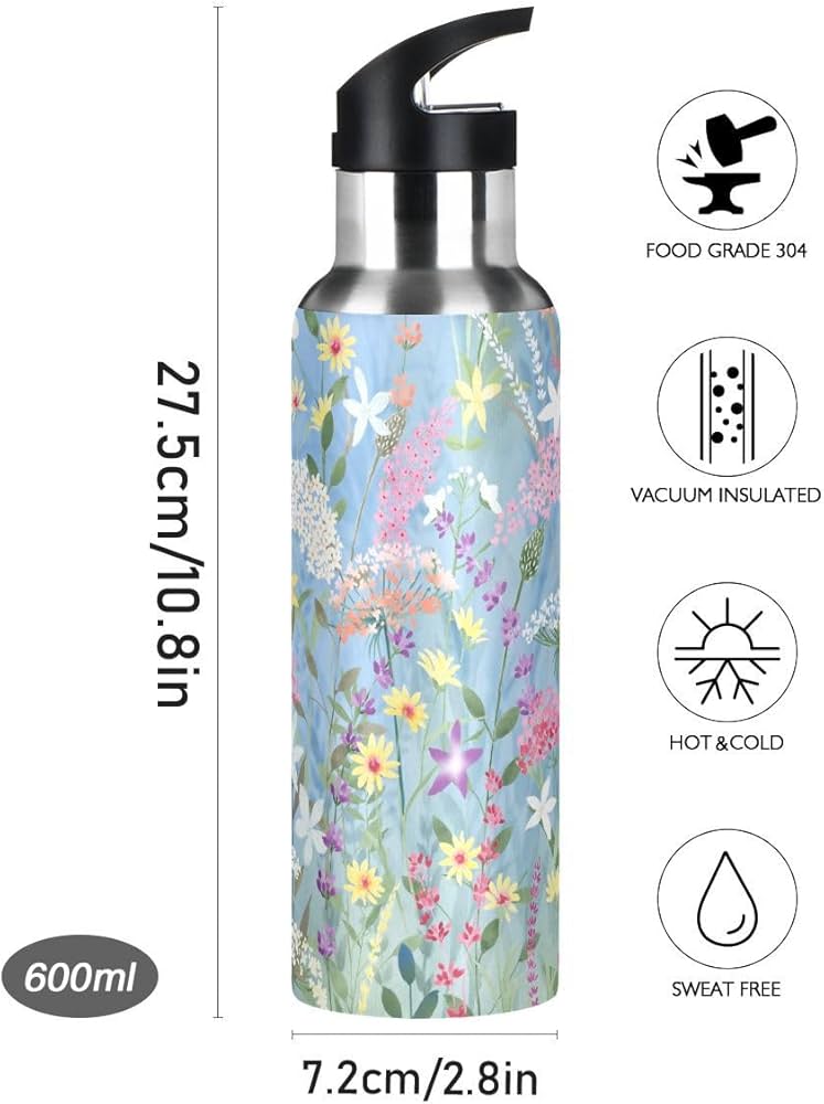 携帯マグ お花 ドット柄二個保温保冷 携帯マグ お花 ドット柄二個保温