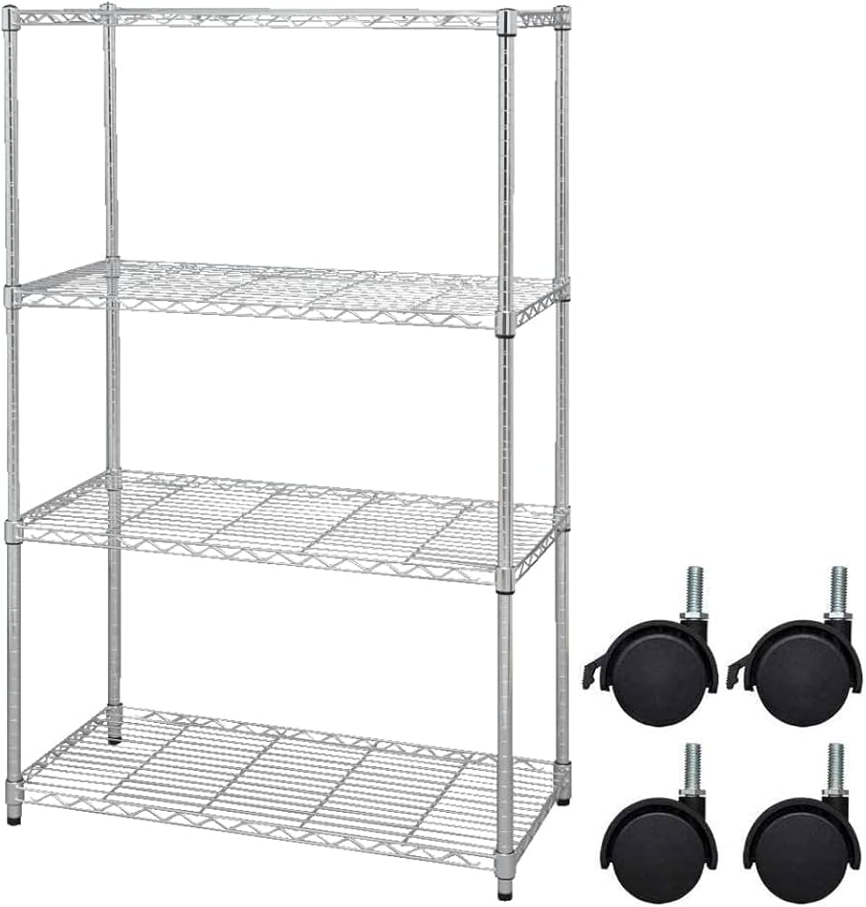 Amazon｜メタルラック キャスター付 4 段 幅 91× 奥行 46× 高さ 151cm