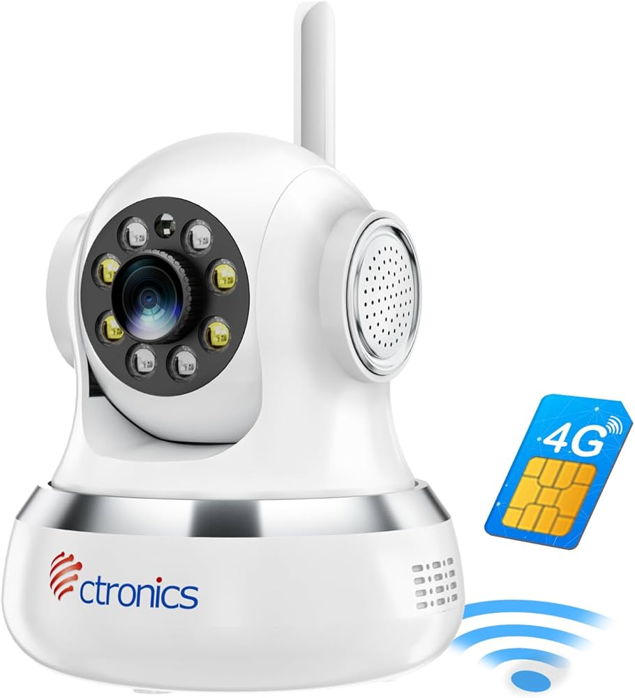 Amazon.co.jp: 【 WiFi不要 SIMカード付属 】 Ctronics 防犯カメラ 4G