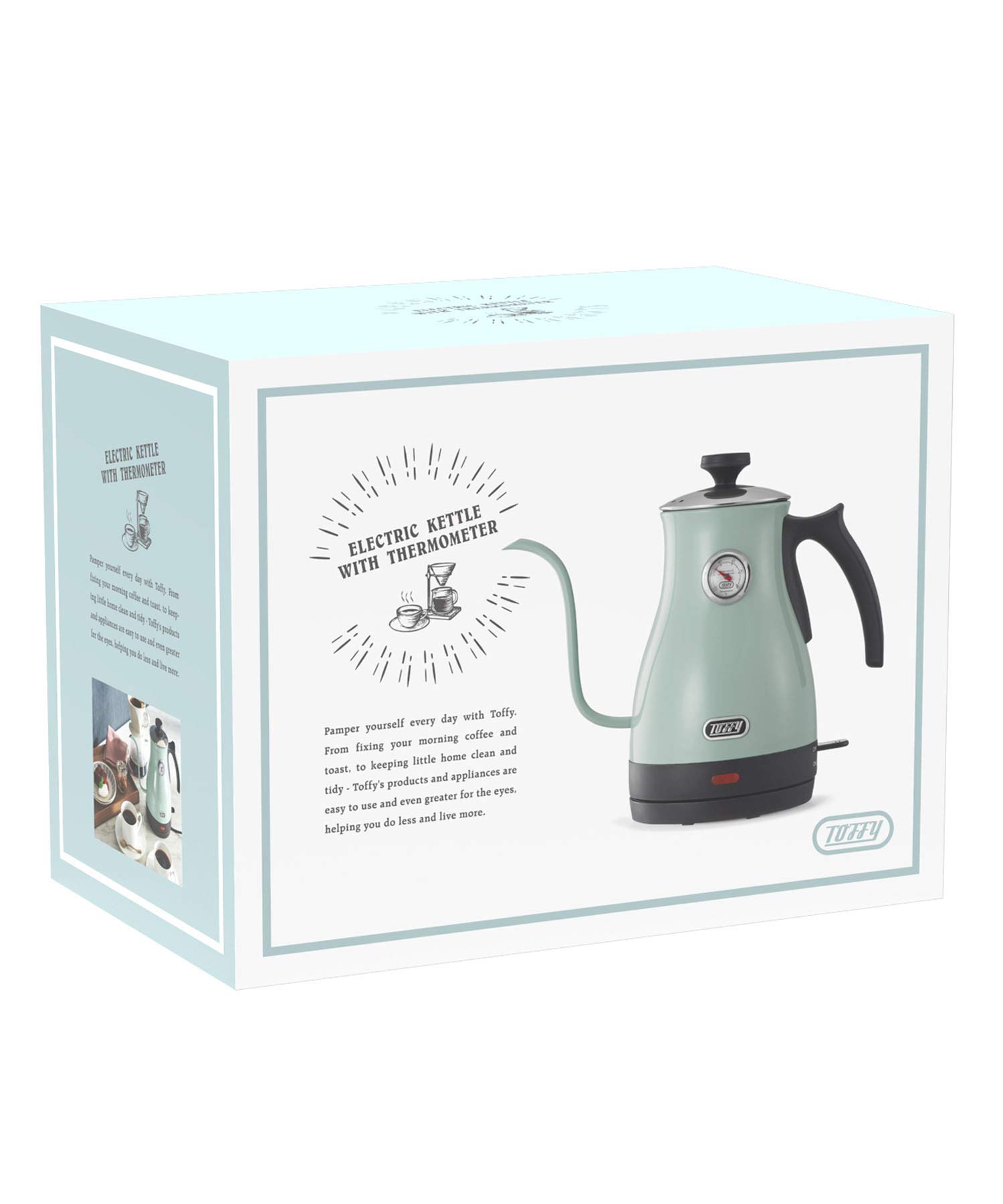 Amazon.co.jp: 【Toffy/トフィー】 温度計付き電気ケトル K-KT3