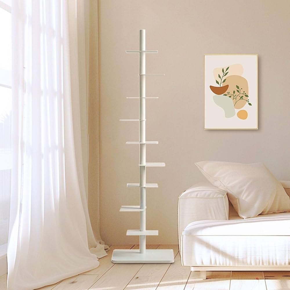 Amazon｜9段メタルブックシェルフ、狭いスペース向けの縦型スリム