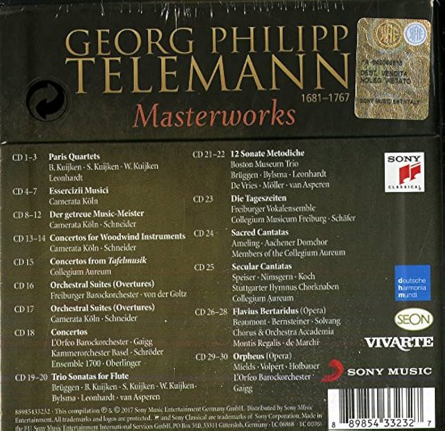 Georg Philipp Telemann - Masterworks: Amazon.co.uk: CDs & Vinyl