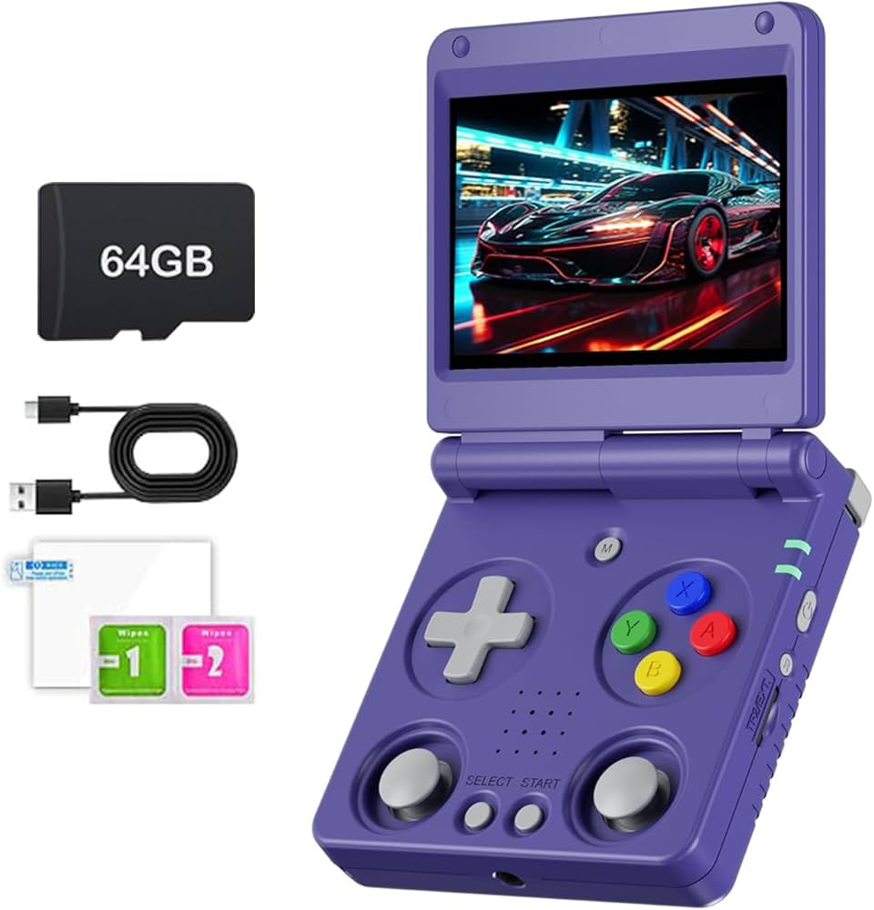 Amazon.co.jp: Anbernic RG34XXSP Flip Portable Game Console