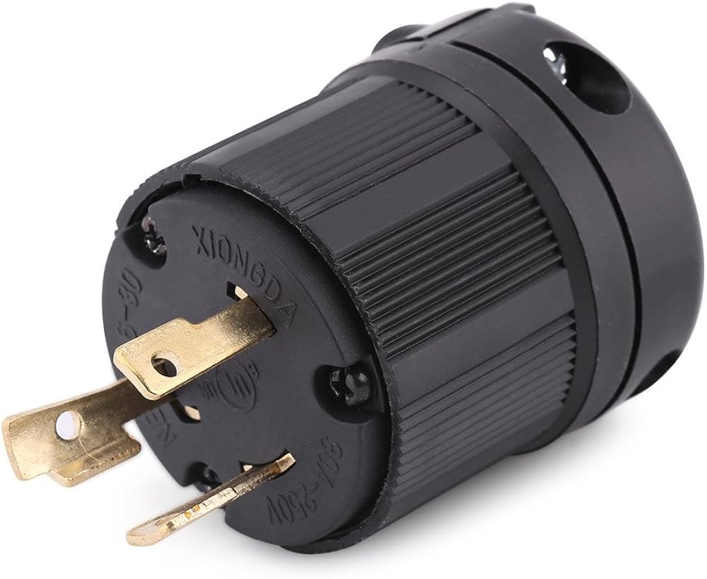 Amazon.co.jp: ツイストロック電気プラグコネクタ NEMA L6-30P 30A